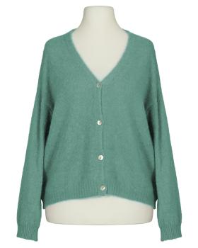 Strickjacke mit Alpaka in  aqua von Made in Italy (Bild 1)