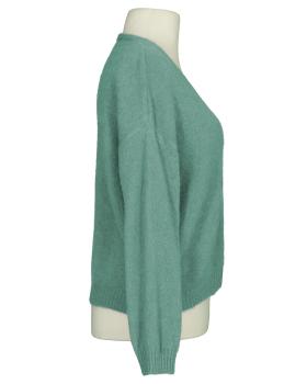 Strickjacke mit Alpaka in  aqua von Made in Italy (Bild 2)