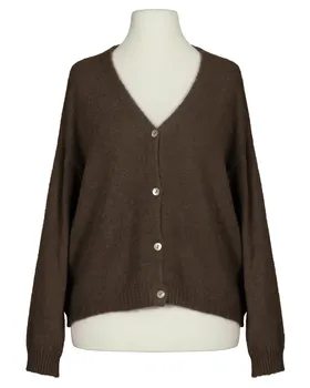 Strickjacke mit Alpaka in  braun von Made in Italy (Bild 1)