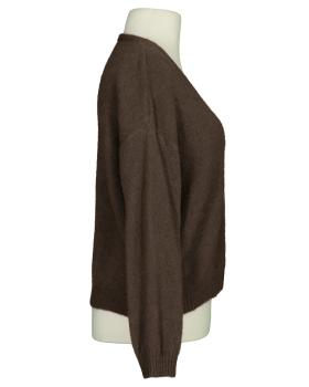 Strickjacke mit Alpaka in  braun von Made in Italy (Bild 2)