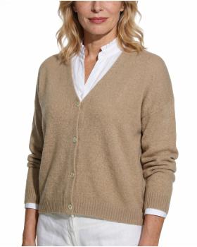 Strickjacke mit Alpaka in  camel von Made in Italy (Bild 4)
