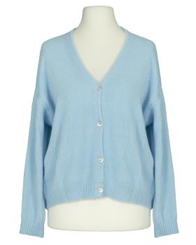 Strickjacke mit Alpaka in  hellblau von Made in Italy (Bild 1)