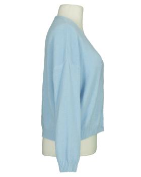 Strickjacke mit Alpaka in  hellblau von Made in Italy (Bild 2)