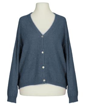Strickjacke mit Alpaka in  jeansblau von Made in Italy (Bild 1)