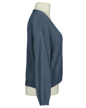 Strickjacke mit Alpaka in  jeansblau von Made in Italy (Bild 2)