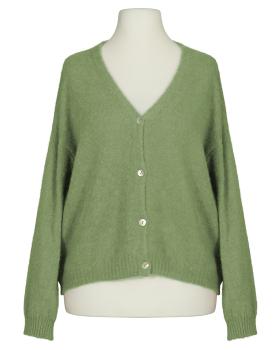 Strickjacke mit Alpaka in  khaki von Made in Italy (Bild 1)