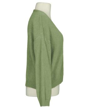 Strickjacke mit Alpaka in  khaki von Made in Italy (Bild 2)