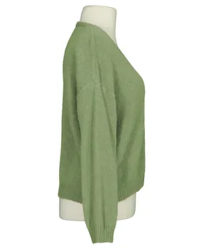 Strickjacke mit Alpaka in  khaki von Made in Italy (Bild 2)