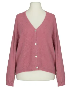 Strickjacke mit Alpaka in  rosenholz von Made in Italy (Bild 1)