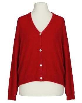 Strickjacke mit Alpaka in  rot von Made in Italy (Bild 1)