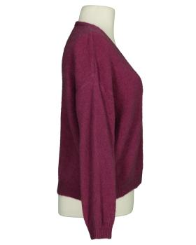 Strickjacke mit Alpaka in  rubinrot von Made in Italy (Bild 2)