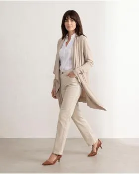Strickjacke mit Cashmere in  beige von Pronto Moda (Bild 6)