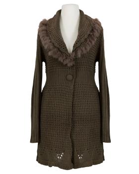 Strickjacke mit Cashmere in  braun von Spaziodonna (Bild 1)
