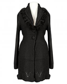 Strickjacke mit Cashmere in  schwarz von Spaziodonna (Bild 1)