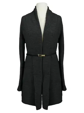 Strickjacke mit G�rtel in  anthrazit von Louise Orop (Bild 1)