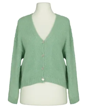 Strickjacke mit Mohair in  mint von Made in Italy (Bild 1)