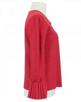 Strickjacke mit Plisseearm in  rot von Spaziodonna (Bild 2)