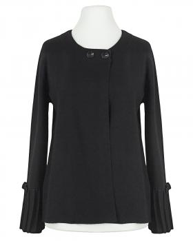 Strickjacke mit Plisseearm in  schwarz von Spaziodonna (Bild 1)