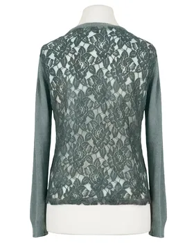 Strickjacke mit Spitze in  lindgr�n von Pronto Moda (Bild 2)