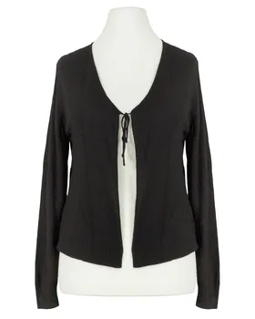 Strickjacke mit Spitze in  schwarz von Pronto Moda (Bild 1)