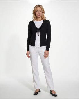 Strickjacke mit Spitze in  schwarz von Pronto Moda (Bild 3)