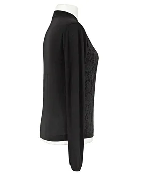 Strickjacke mit Spitze in  schwarz von SENES Paris (Bild 2)