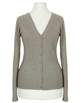 Strickjacke mit Strass in  braun von Made in Italy (Bild 1)