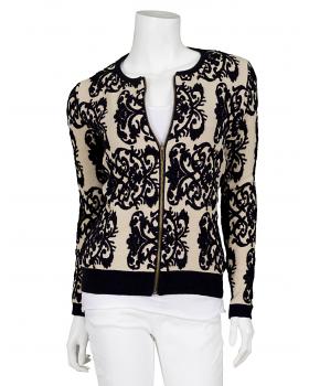 Strickjacke mit Zipper in  schwarz von Lulu Love Frankreich (Bild 1)