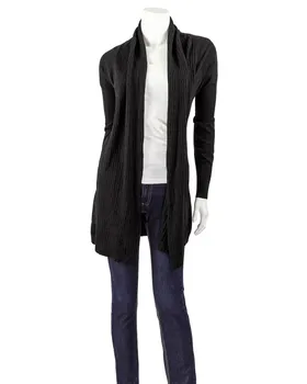 Strickjacke mit Zopfmuster in  schwarz von T.T.Alice Fashion (Bild 2)