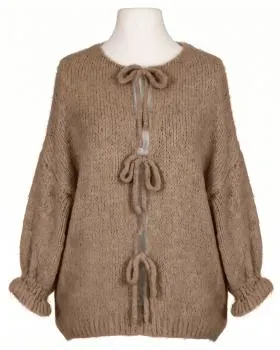 Strickjacke Oversize in  camel von Made in Italy (Bild 1)
