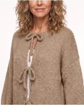 Strickjacke Oversize in  camel von Made in Italy (Bild 4)