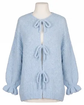 Strickjacke Oversize in  hellblau von Made in Italy (Bild 1)