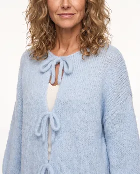 Strickjacke Oversize in  hellblau von Made in Italy (Bild 4)