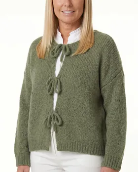 Strickjacke Oversize in  khaki von Monday Afternoon (Bild 3)