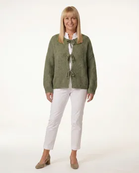 Strickjacke Oversize in  khaki von Monday Afternoon (Bild 4)