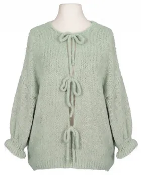 Strickjacke Oversize in  mint von Made in Italy (Bild 1)