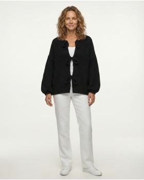 Strickjacke Oversize in  schwarz von Made in Italy (Bild 3)