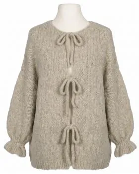 Strickjacke Oversize in  taupe von Made in Italy (Bild 1)