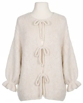 Strickjacke Oversize in  wollwei� von Made in Italy (Bild 1)
