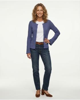 Strickjacke Rippstrick in  jeansblau von Esvivid (Bild 2)