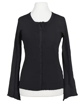 Strickjacke Rippstrick in  schwarz von Esvivid (Bild 1)