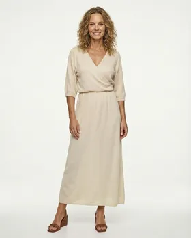 Strickkleid Baumwolle in  beige von Made in Italy (Bild 3)