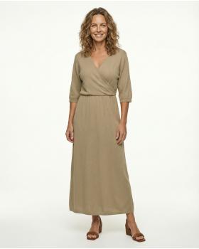 Strickkleid Baumwolle in  camel von Made in Italy (Bild 3)