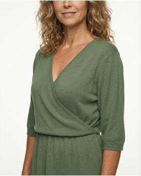 Strickkleid Baumwolle in  khaki von Made in Italy (Bild 4)