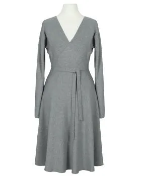 Strickkleid Wickeloptik in  grau von Made in Italy (Bild 1)