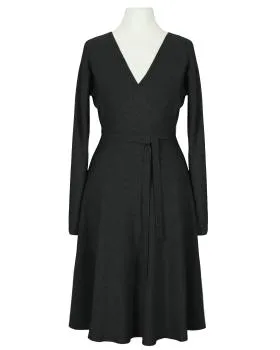 Strickkleid Wickeloptik in  schwarz von Made in Italy (Bild 1)