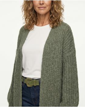 Strickmantel Grobstrick in  khaki von Made in Italy (Bild 4)