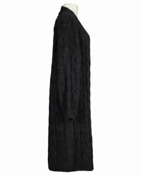 Strickmantel Grobstrick in  schwarz von Made in Italy (Bild 2)