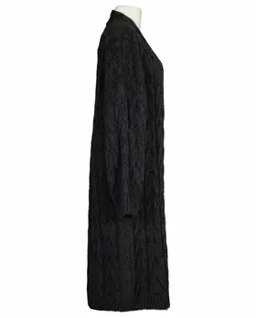 Strickmantel Grobstrick in  schwarz von Made in Italy (Bild 2)