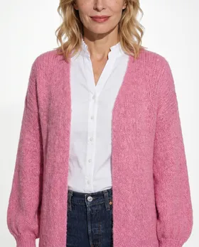 Strickmantel mit Mohair in  rosa von Monday Afternoon (Bild 3)
